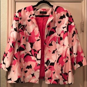 Kasper pink and black open jacket